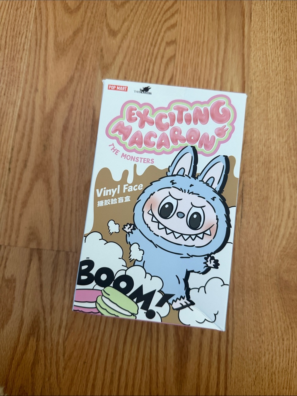 POP MART Exciting Macaron Kids' Blue Monster Vinyl Face Bottoms